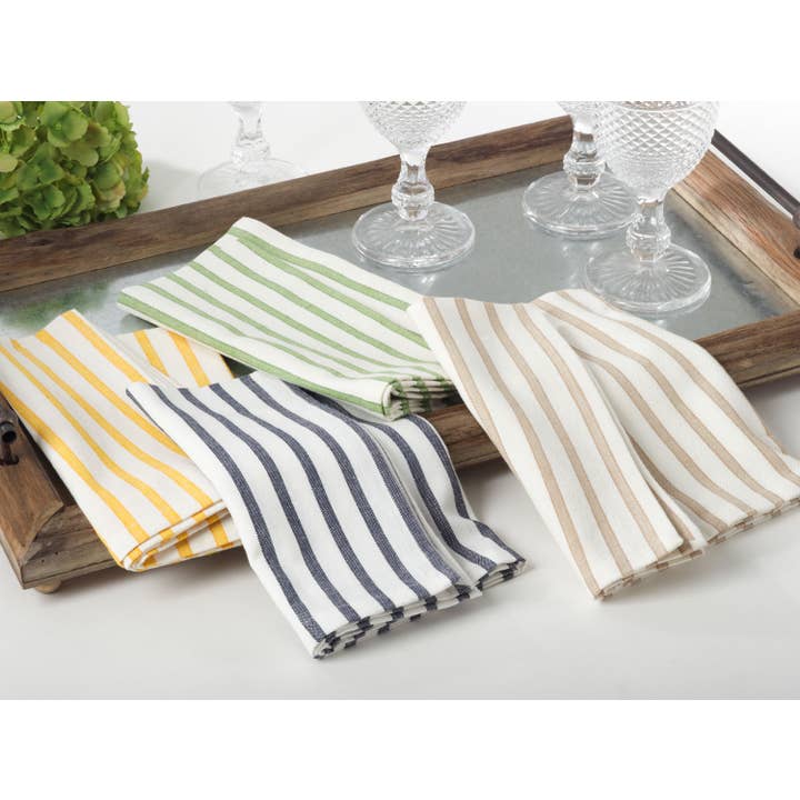 Striped Design Napkins Set Of 4