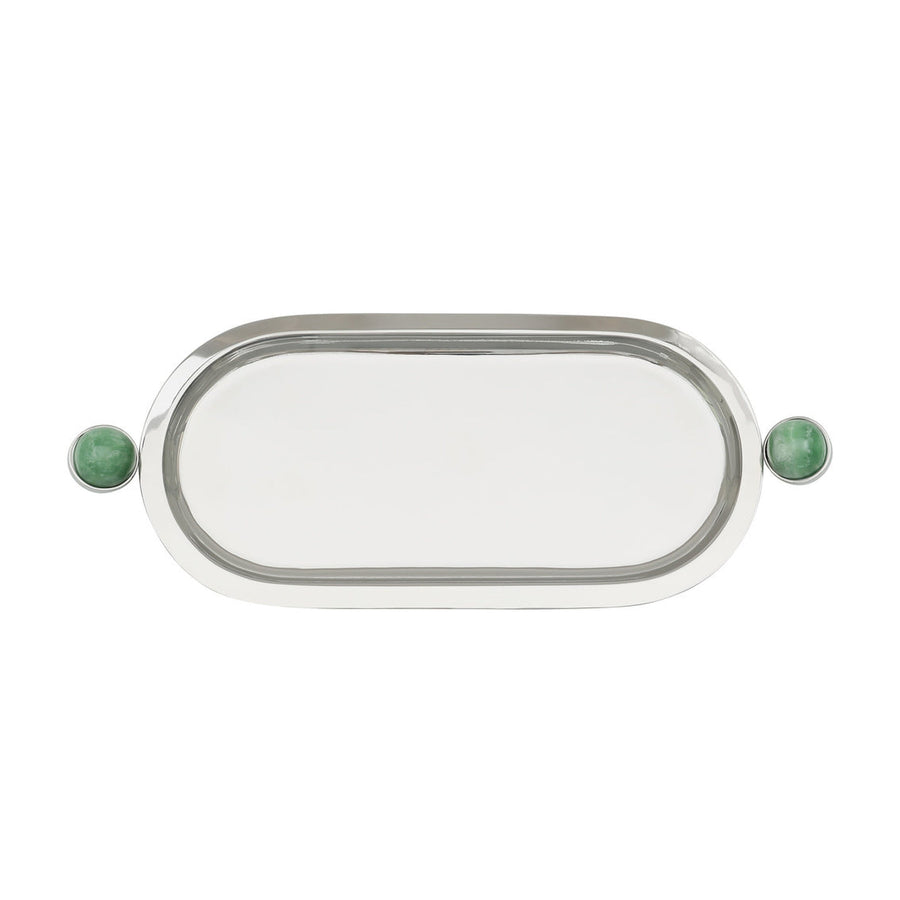 Hyaline Green Oval Tray