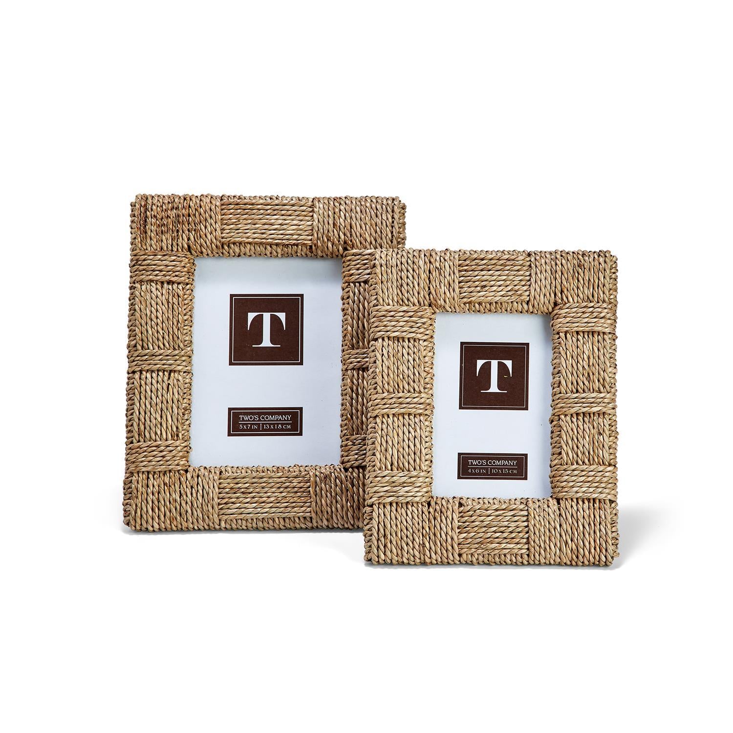 Set of 2 Sea Grass Photo Frames