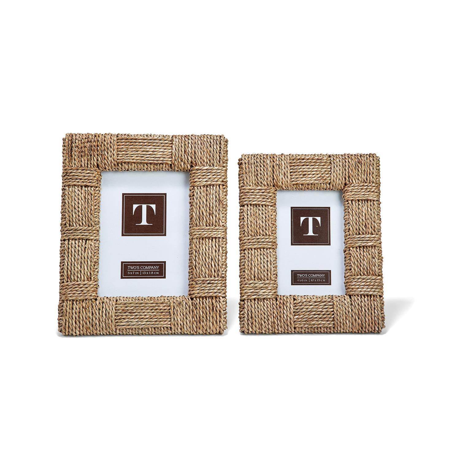 Set of 2 Sea Grass Photo Frames