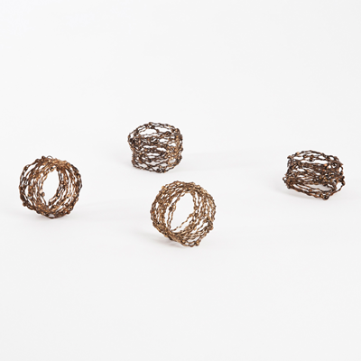 Metal Design Napkin Ring 4PC