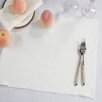 Fringed Design Stone Washed Placemat