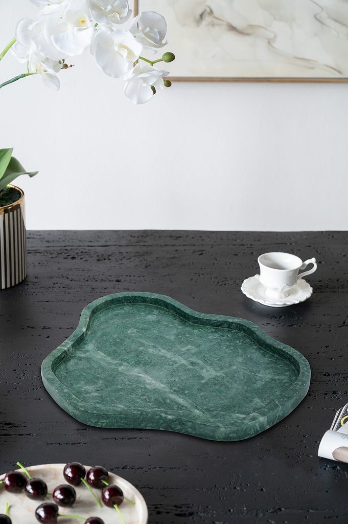 Decorative Teal Marble Tray