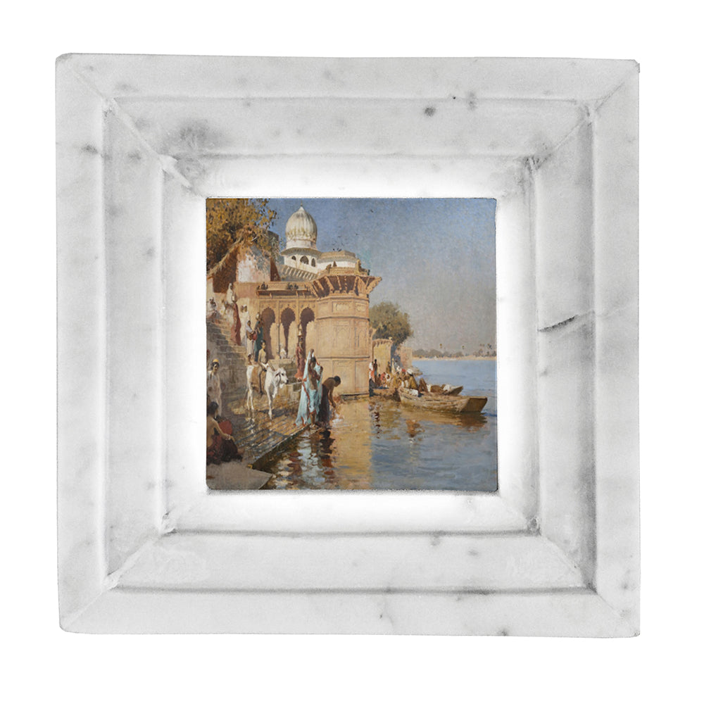 Leon White Marble Photo Frame