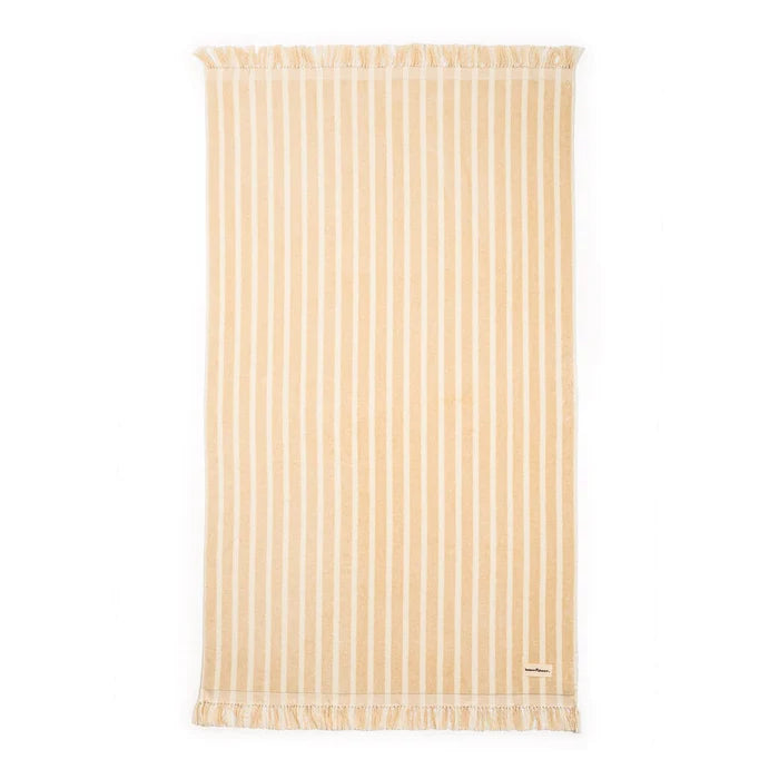 Monaco Natural Stripe Beach Towel