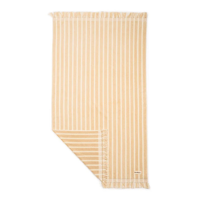 Monaco Natural Stripe Beach Towel