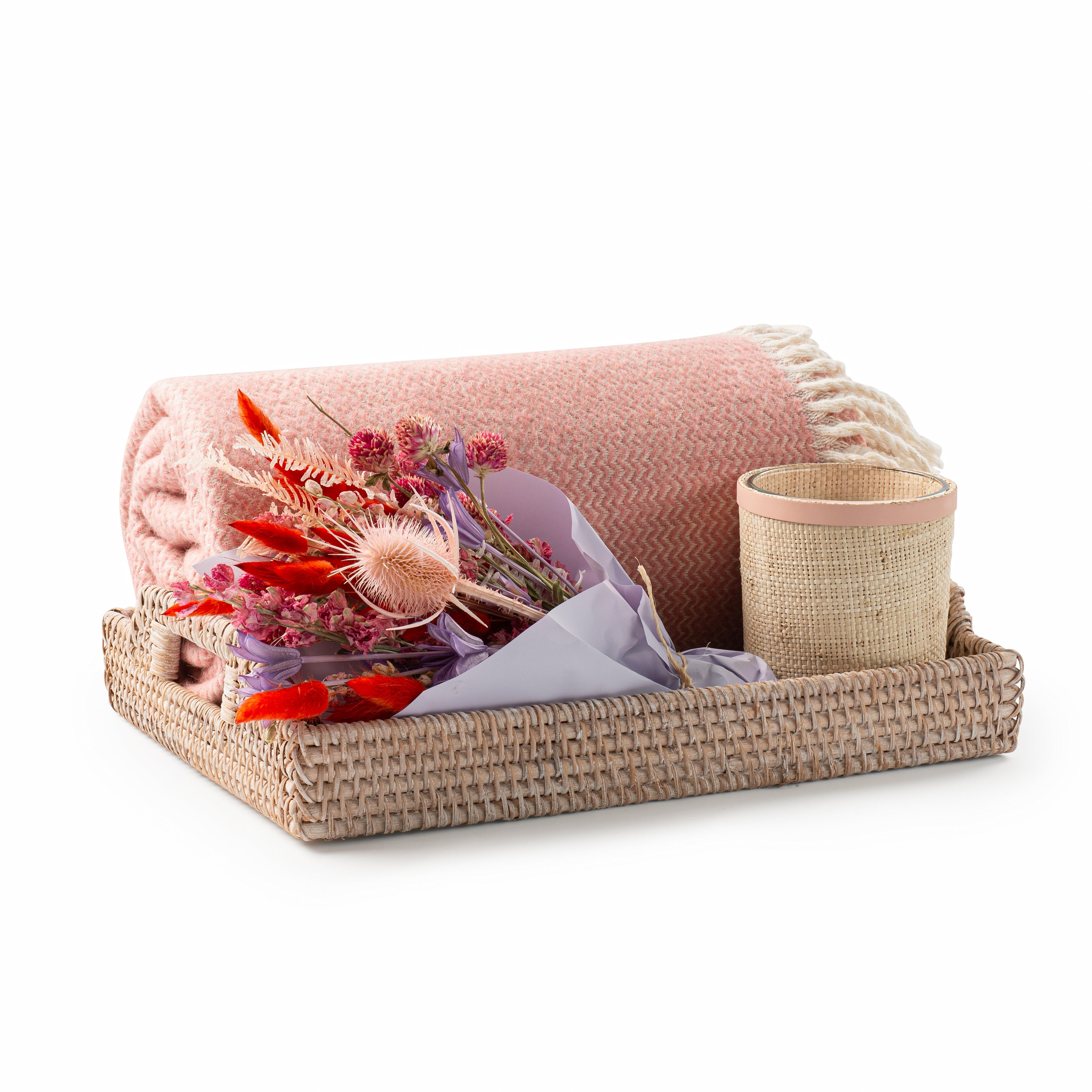 Blooms & Blanket Gift Set