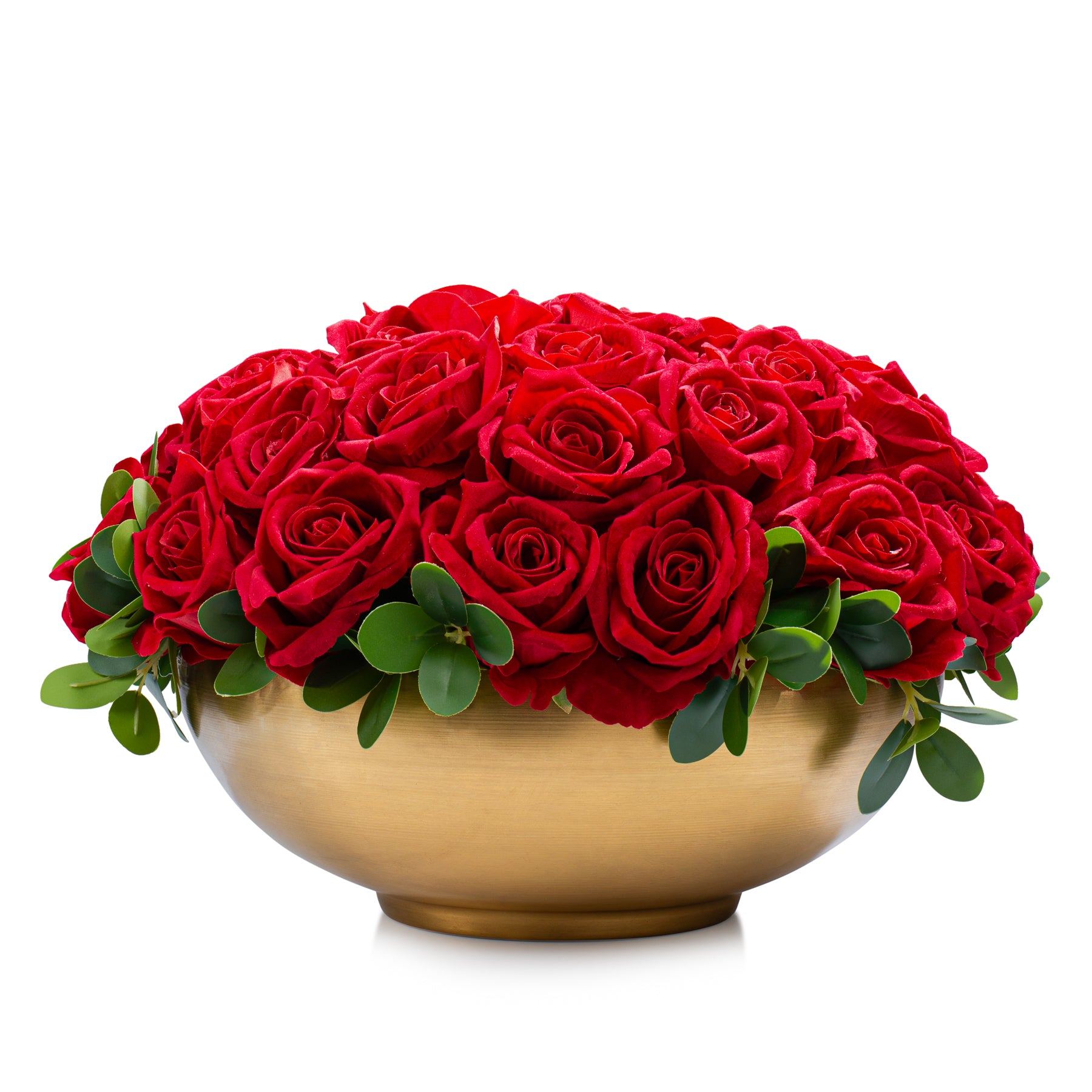 DH Forever Red Roses in Gold Pot