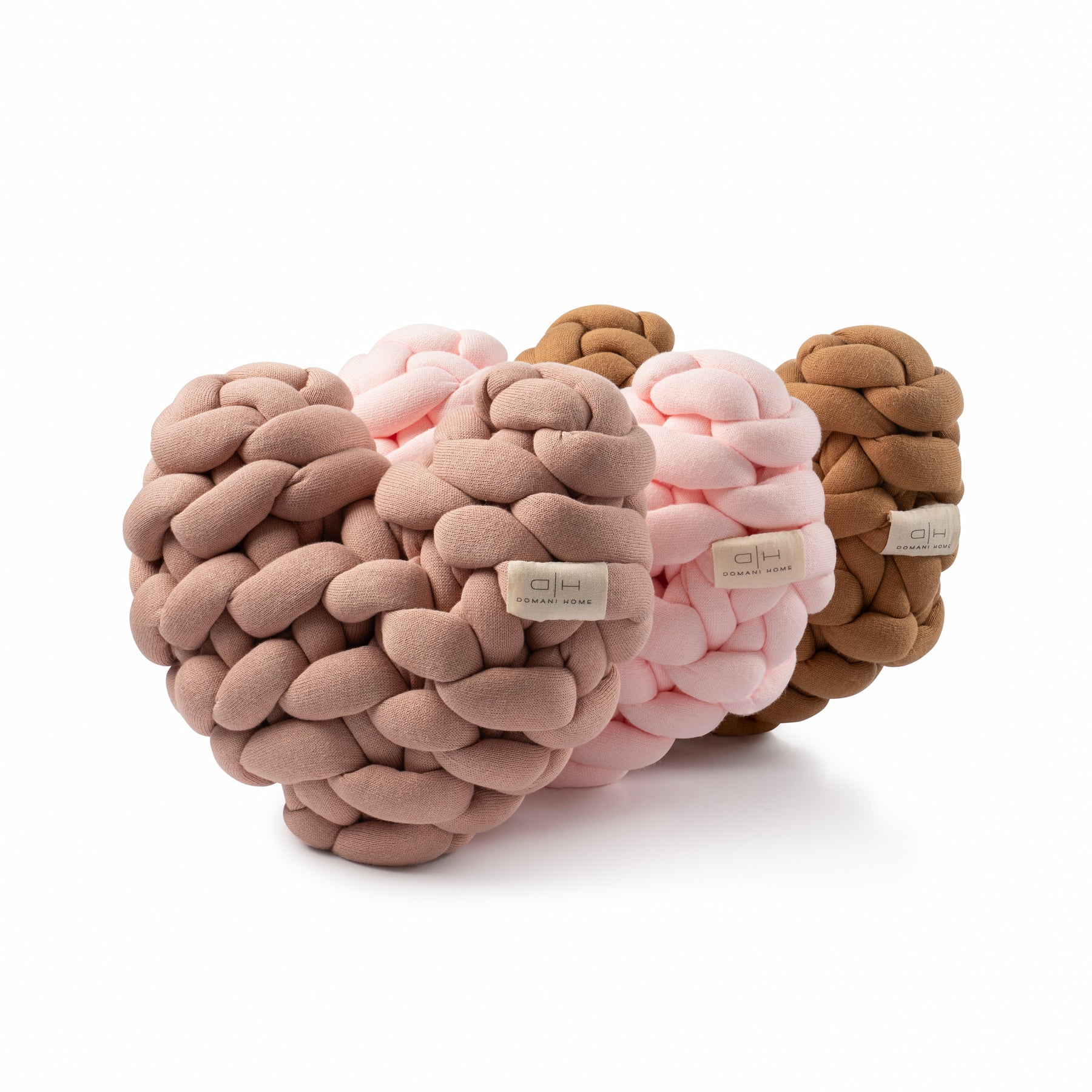 DH Knit Heart Knot Pillow