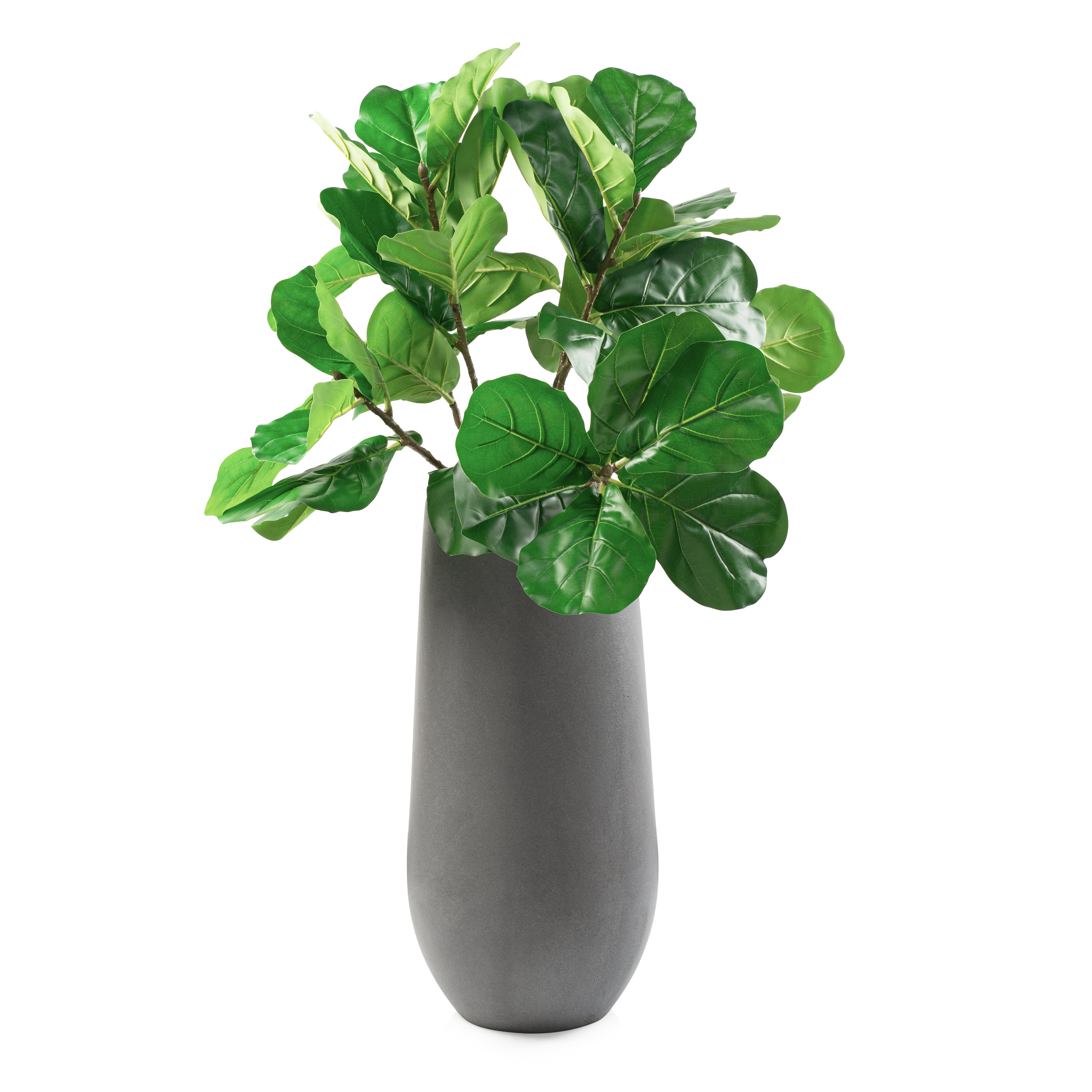 DH Outdoor Collection Fiddle Leaf in Tall Grey Pot