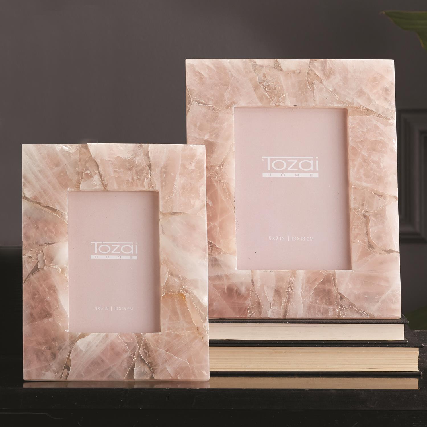 Pink Quartz Photo Frame Set Of 2