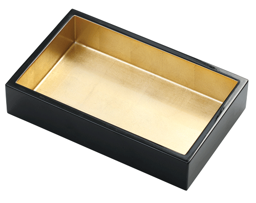 Caspari Black with Gold Interior Acrylic Tray