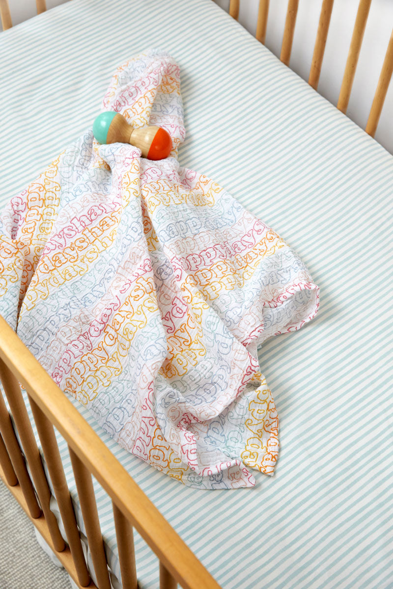 Stripes Away Sea Crib Sheet