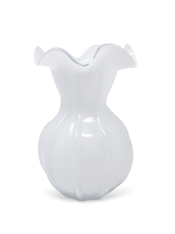 White Scallop Vase