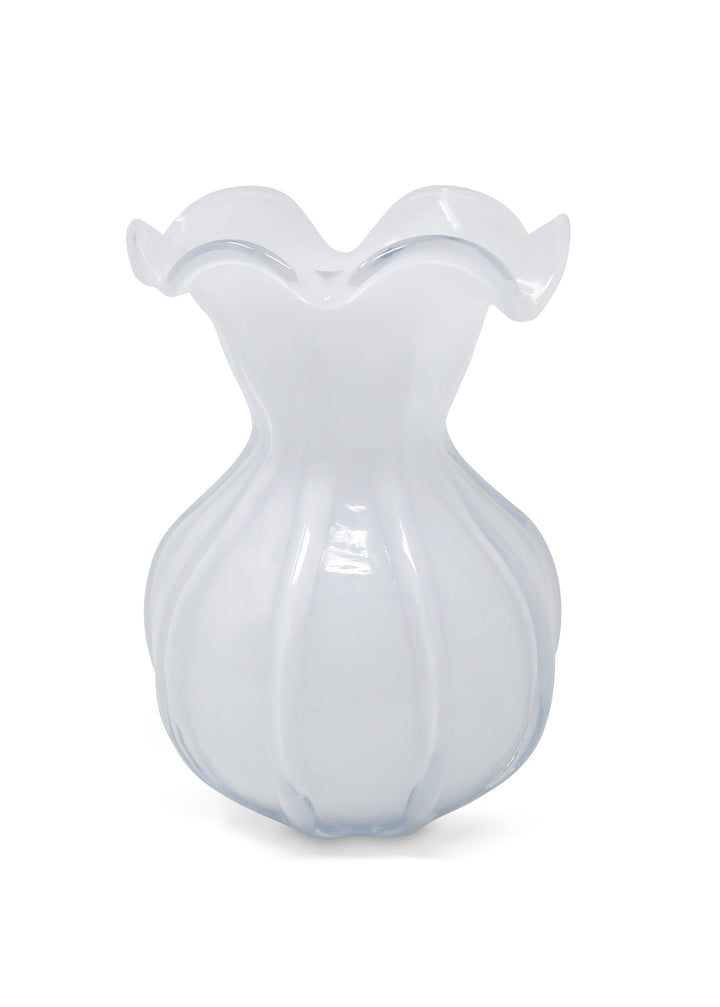 White Scallop Vase