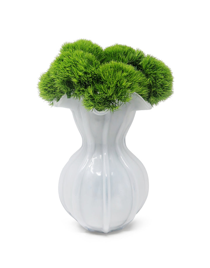 White Scallop Vase