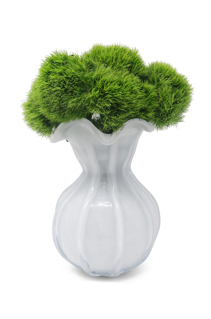 White Scallop Vase