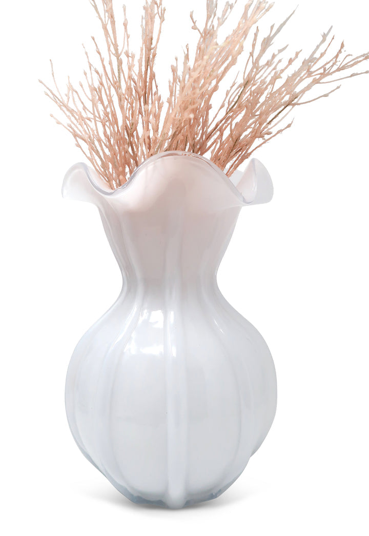 White Scallop Vase