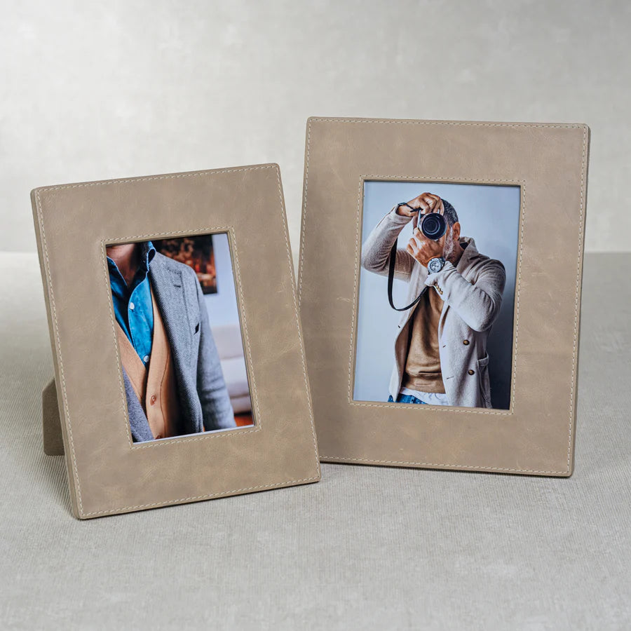 Bellecôte Mink Leather Photo Frame