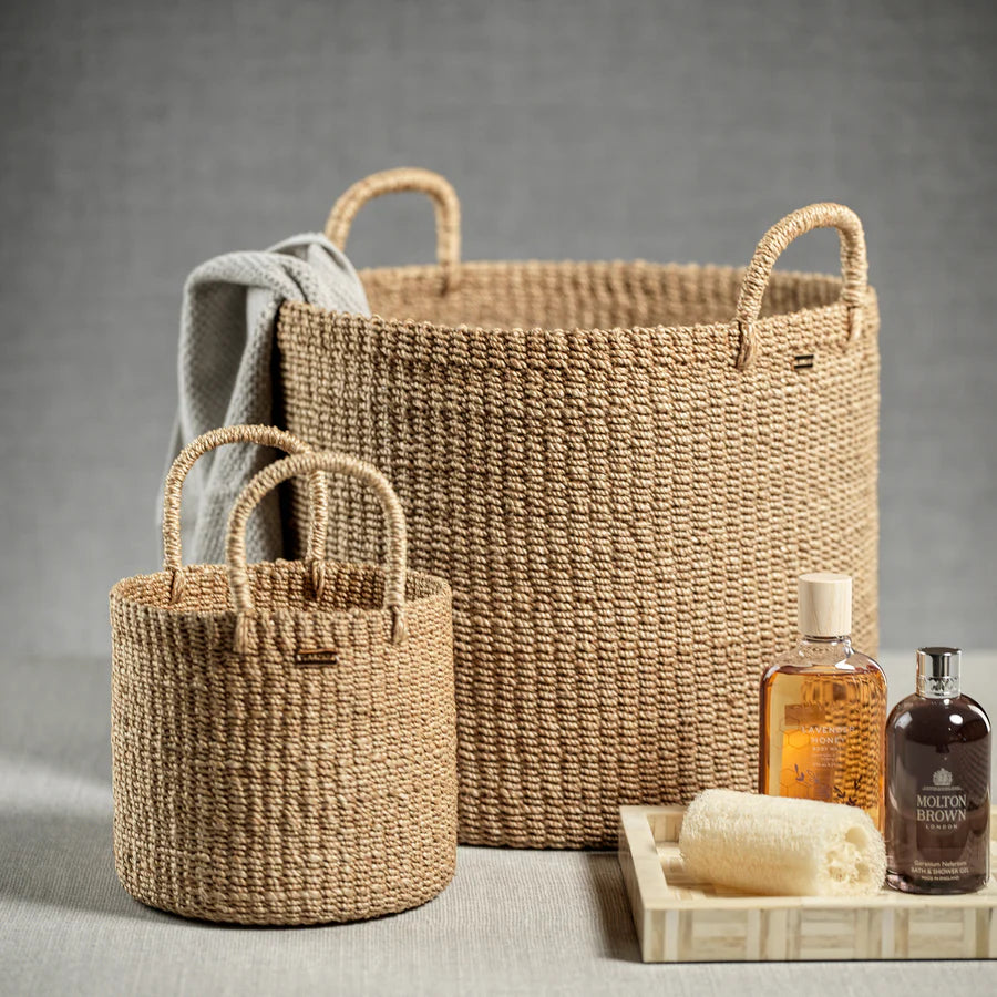 Camille Round Abaca Basket / Hamper