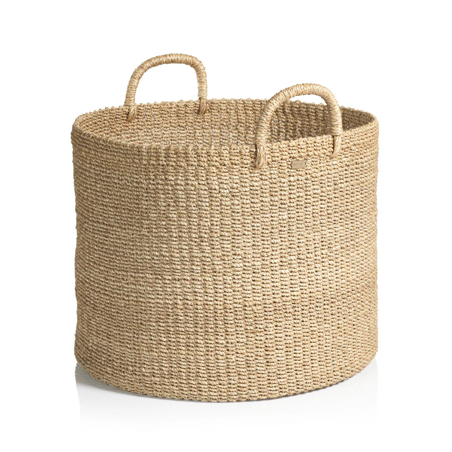 Camille Round Abaca Basket / Hamper