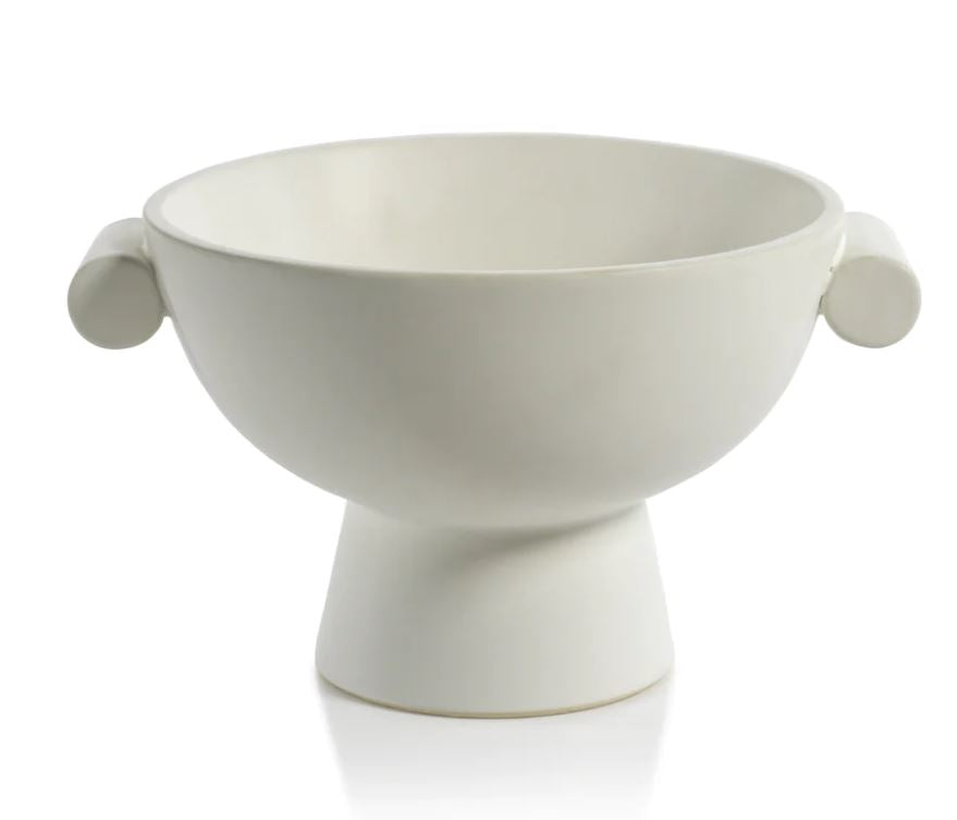 Baden Matte White Ceramic Bowl