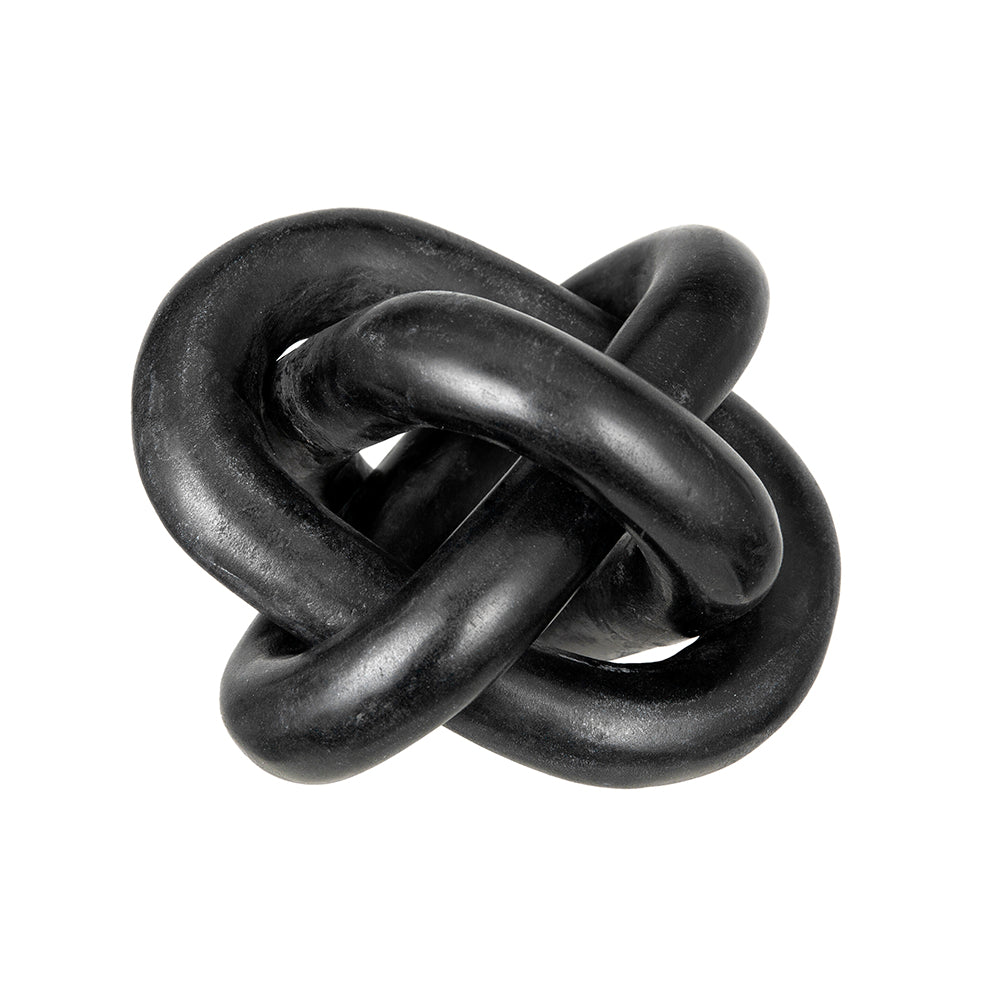 Black Marble Chain Sculpture