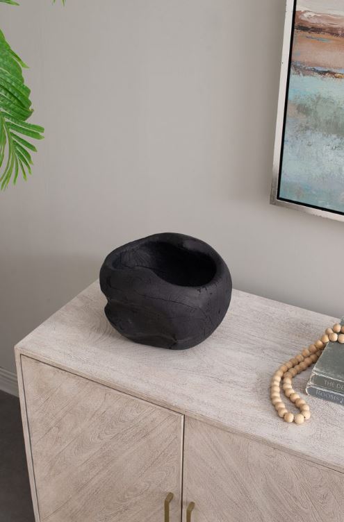 Black Teak Wood Bowl