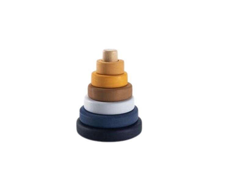 Mini Ring Stacker Wooden Pyramid Toy