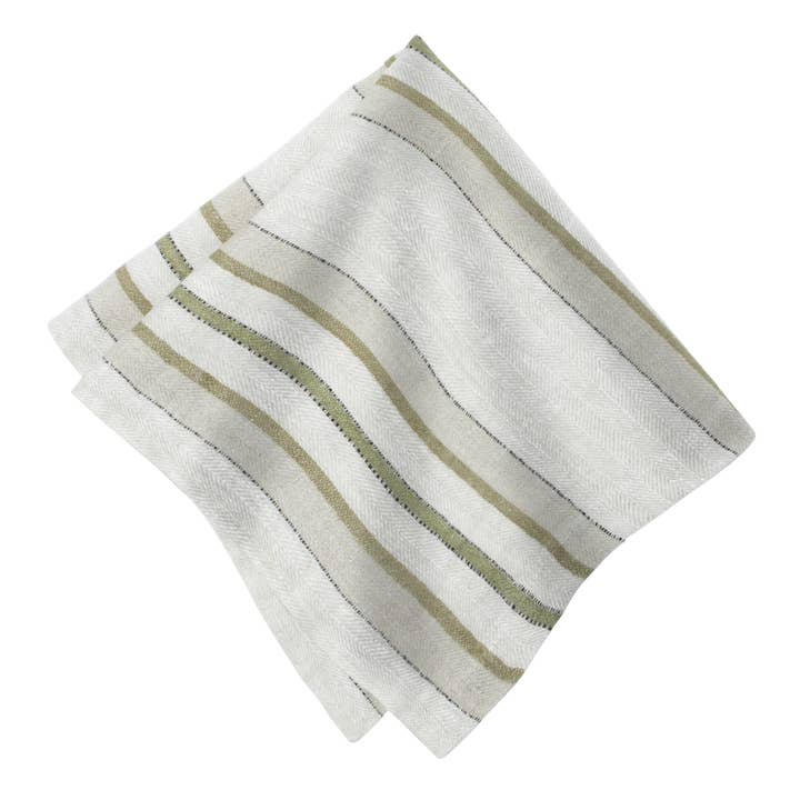 Trio Stripe Linen Napkins Set of 4