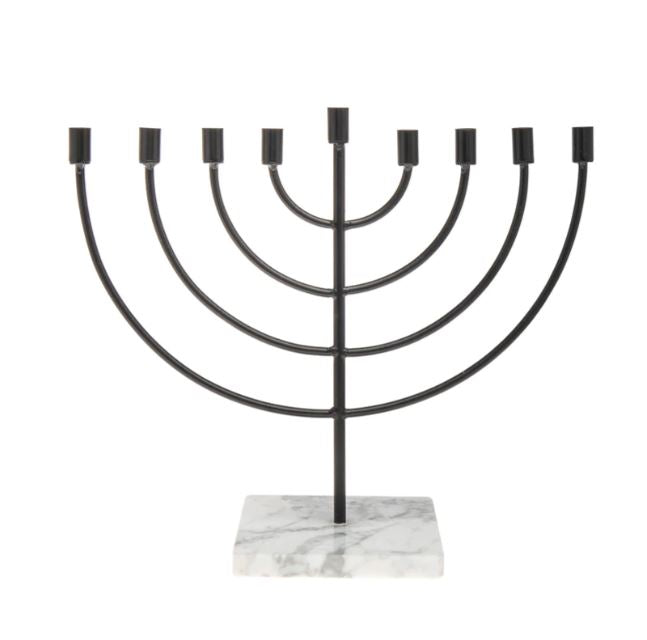 Wire Menorah With Swirl Base