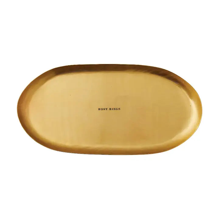 Oval Gold Candle Plate