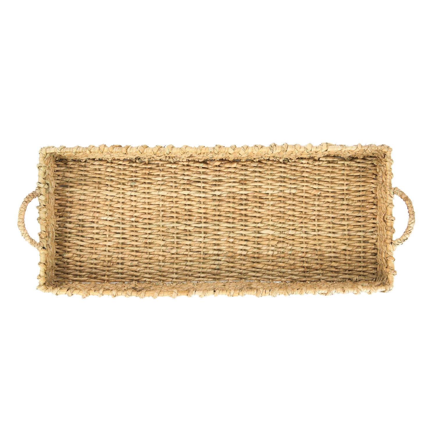 Decorative Hand-Woven Seagrass Tray with handles