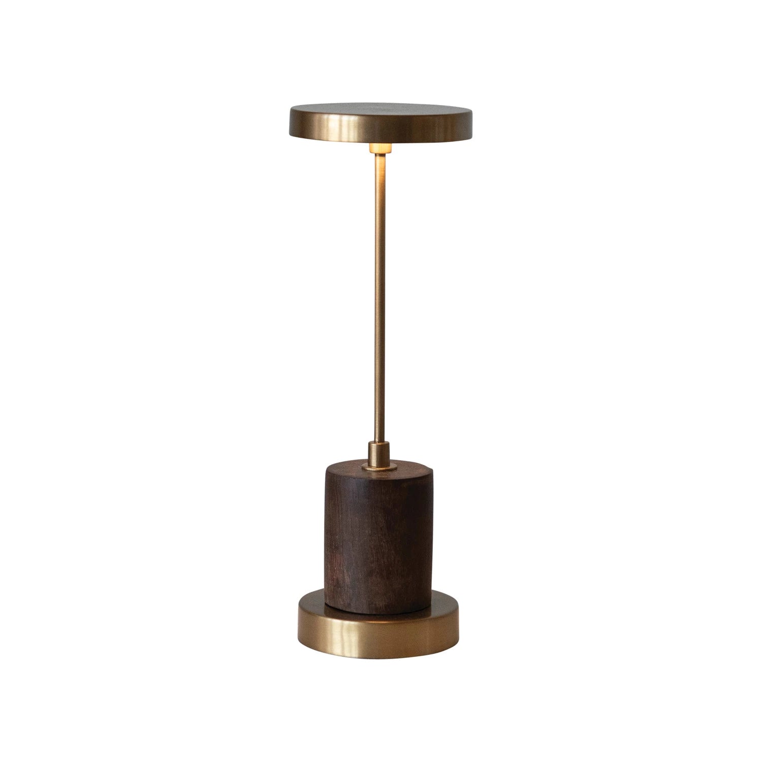 Metal & Wood LED Table Lamp With Touch Sensor