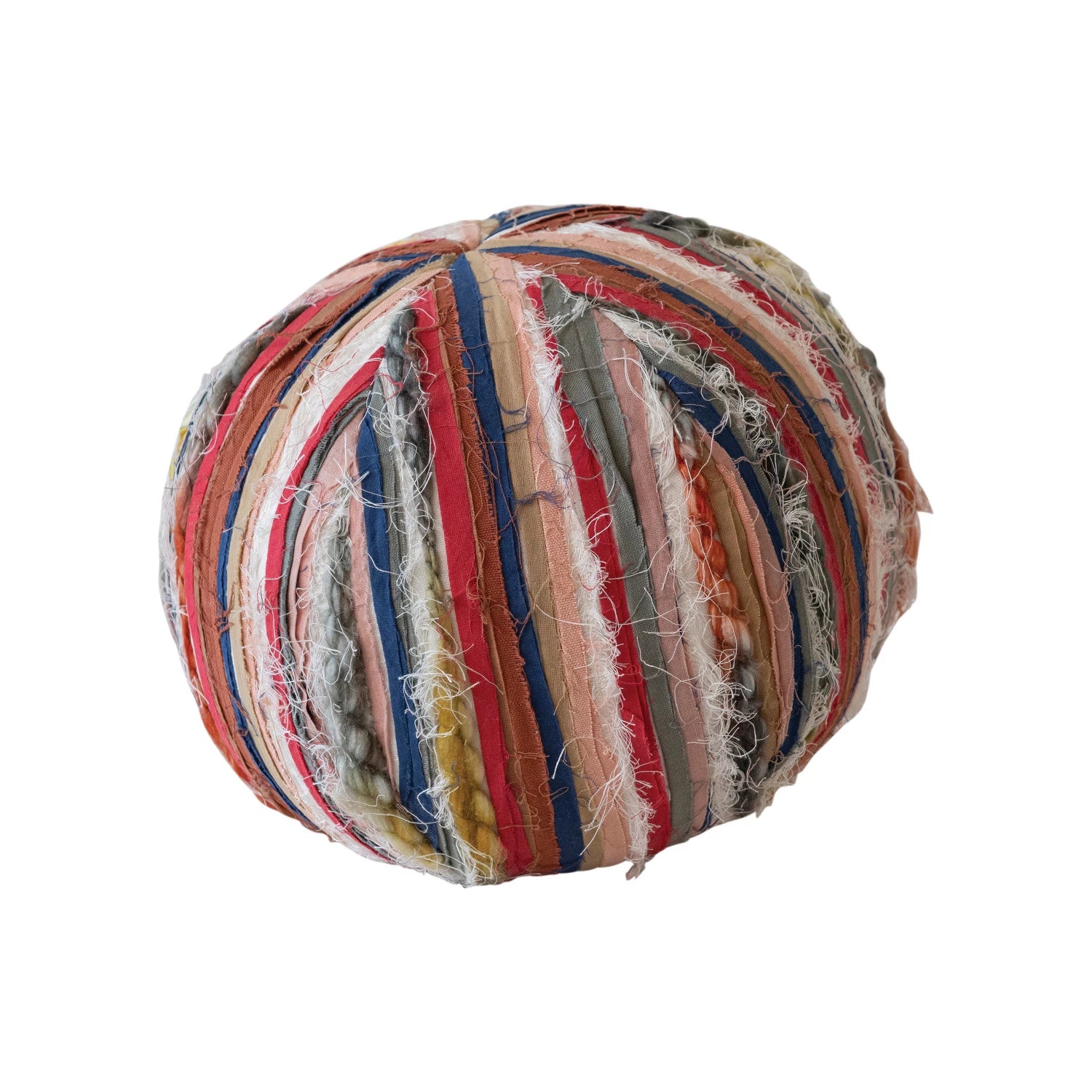 Round Woven Cotton Blend Orb Pillow