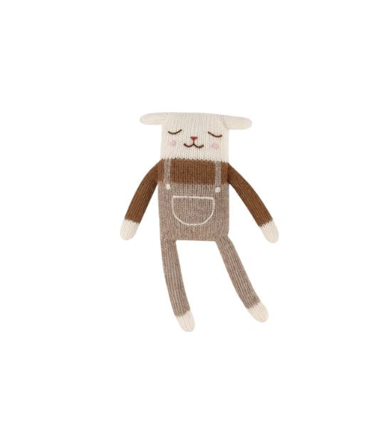 Lamb Knit Oat Overalls Toy