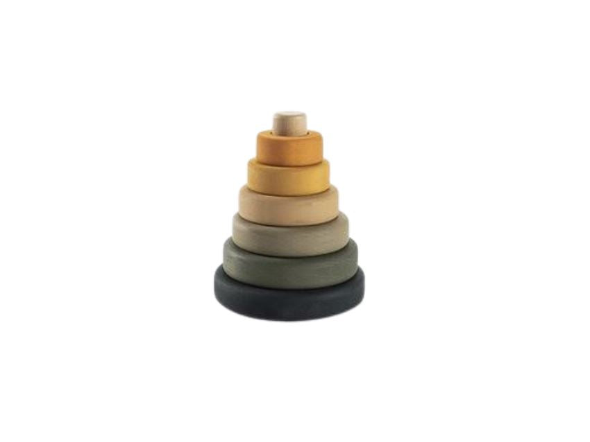 Mini Ring Stacker Wooden Pyramid Toy