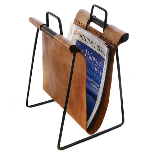 Leather Magazine Holder