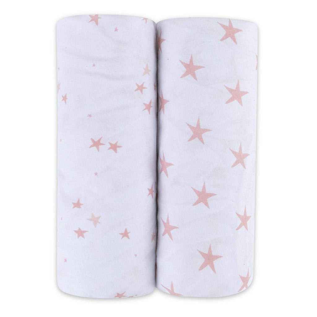 Mauve Star Crib Sheet Set