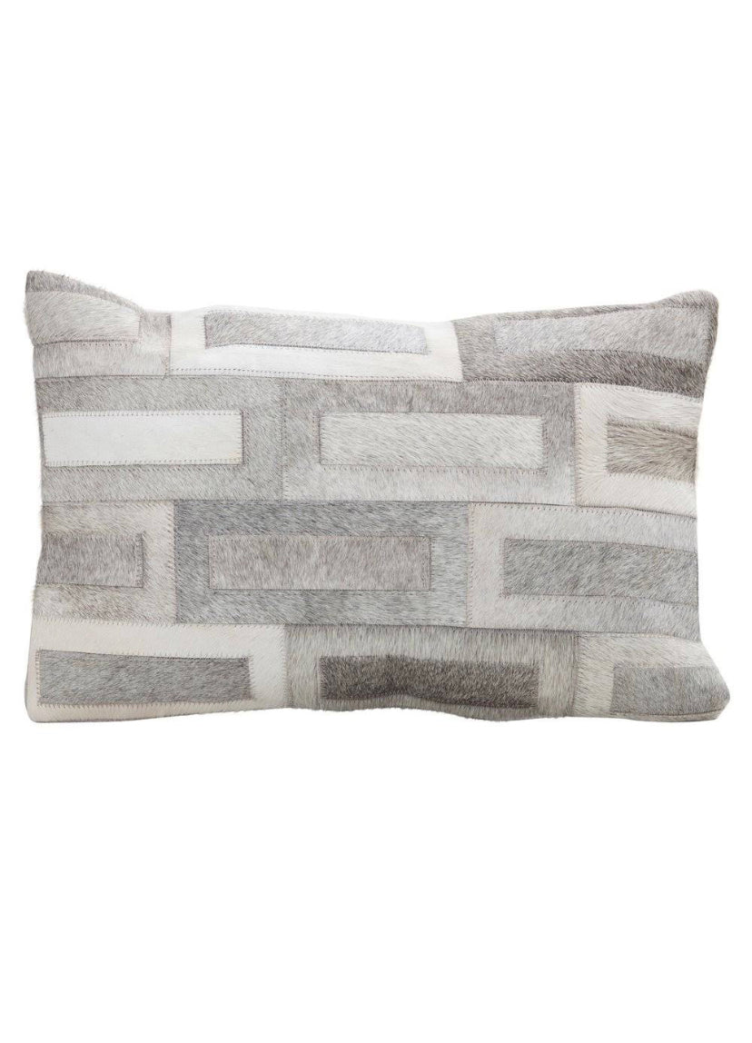 Fibre Cowhide Flagstone Accent Pillow