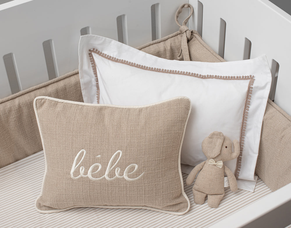 Linsen Taupe Bebe Boudoir Pillow