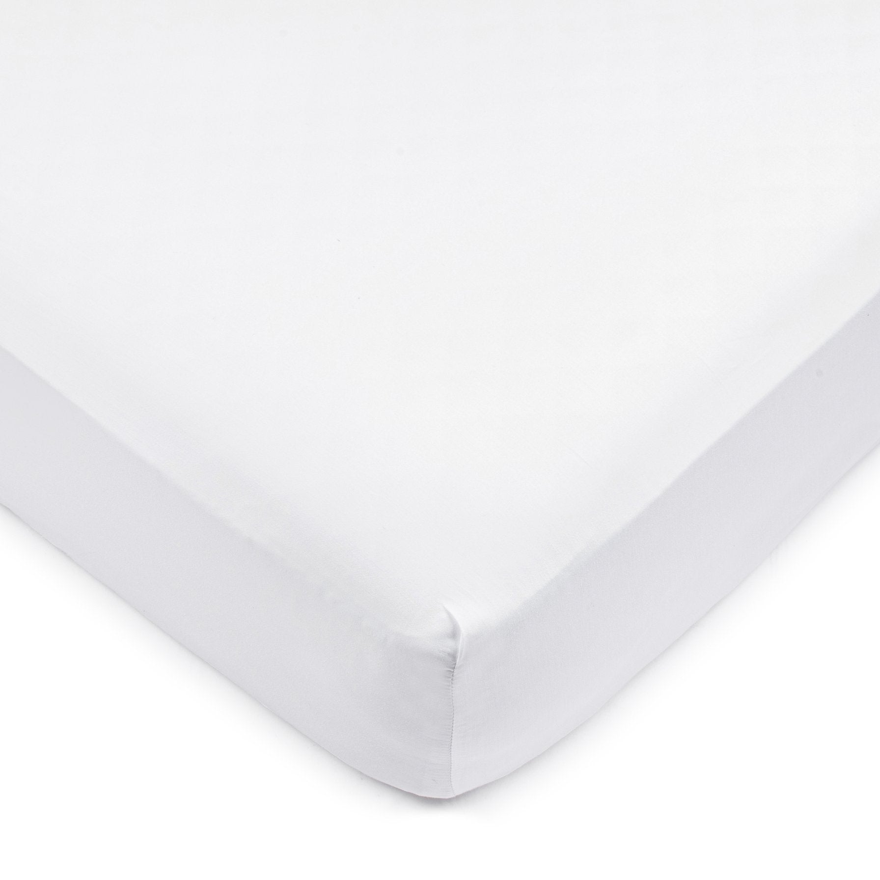 Premium White Sateen Portable Crib Sheet