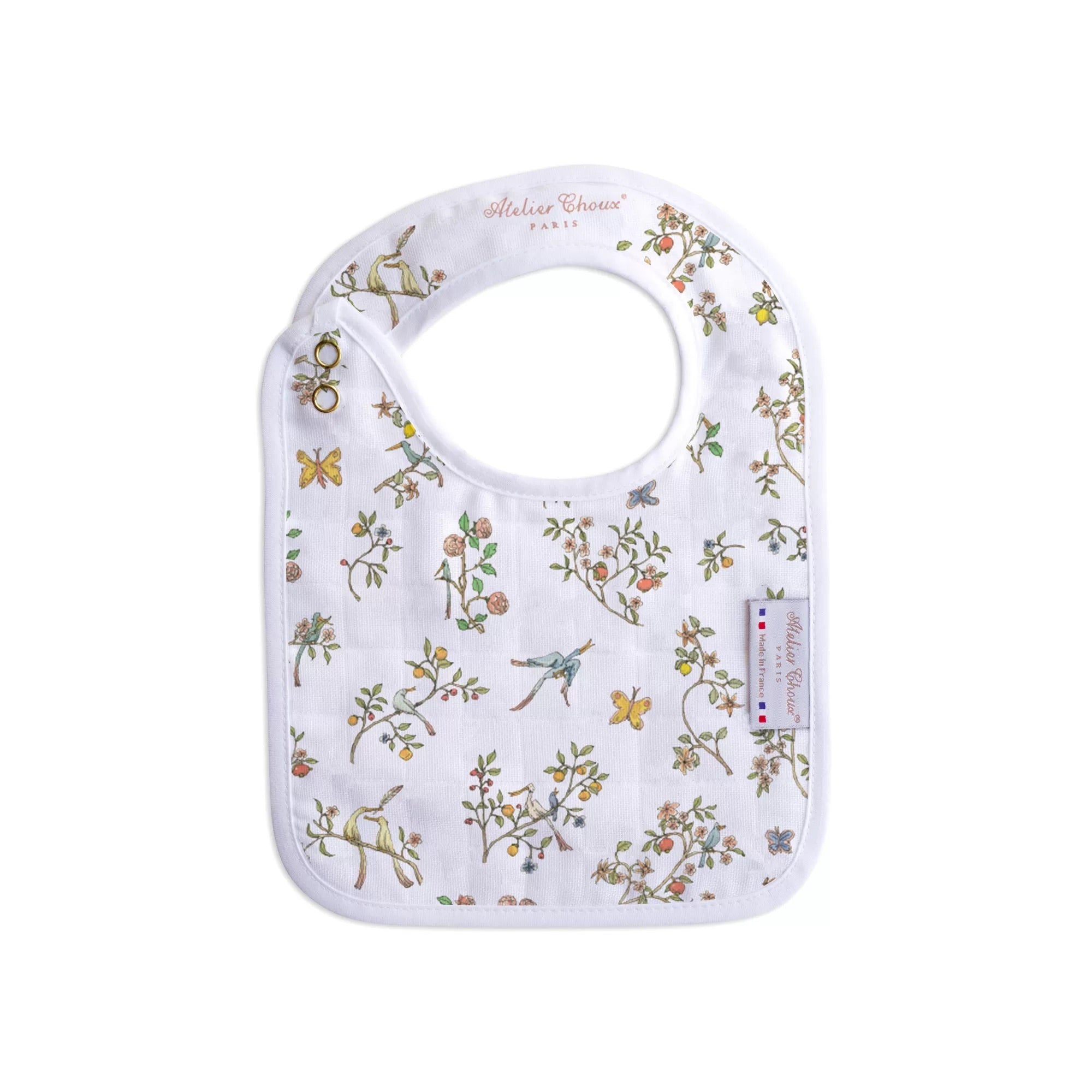 Atelier Choux Blue Bloom Baby Bib