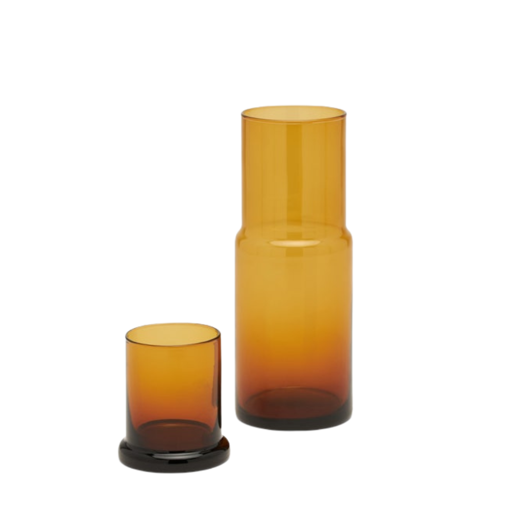 Faro Hand Blown Glass Carafe Vase