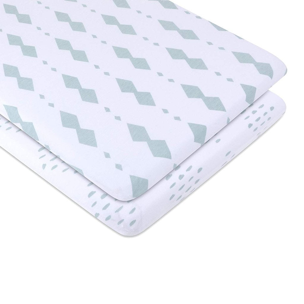 Sage Diamond Crib Sheet Set