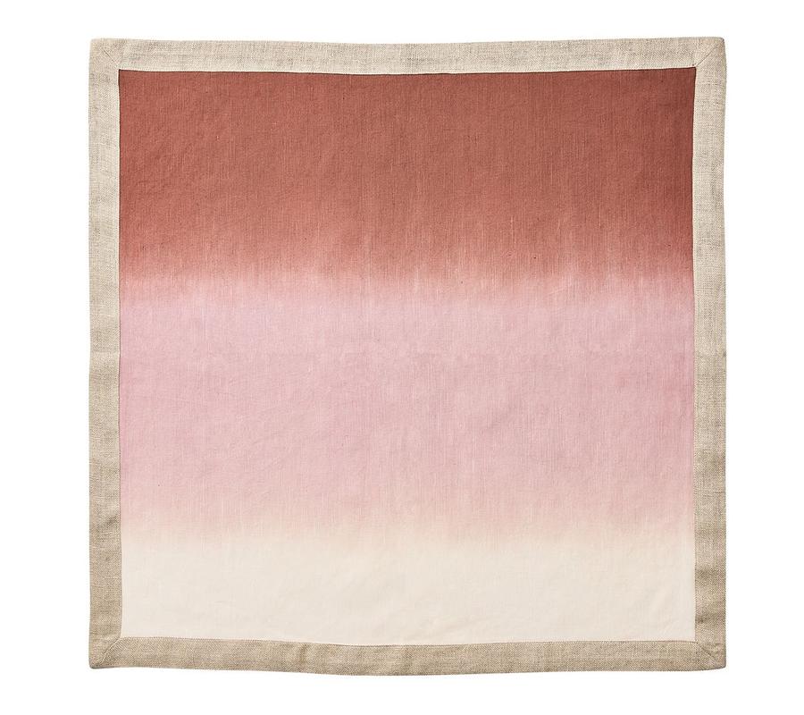 Dip Dye Mauve & Brown Napkin