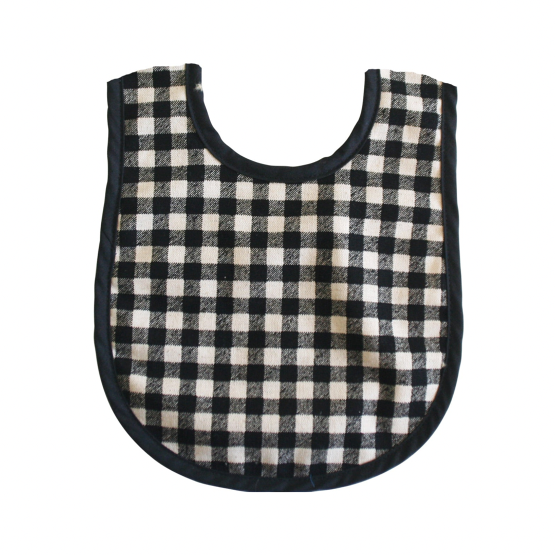 Black Check Bib