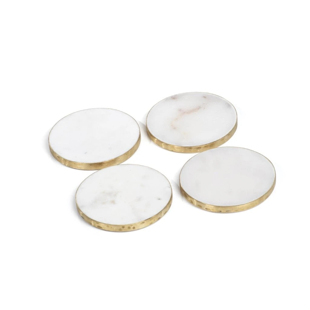 Marmo Marble Round 4" Coasters - Set of 4