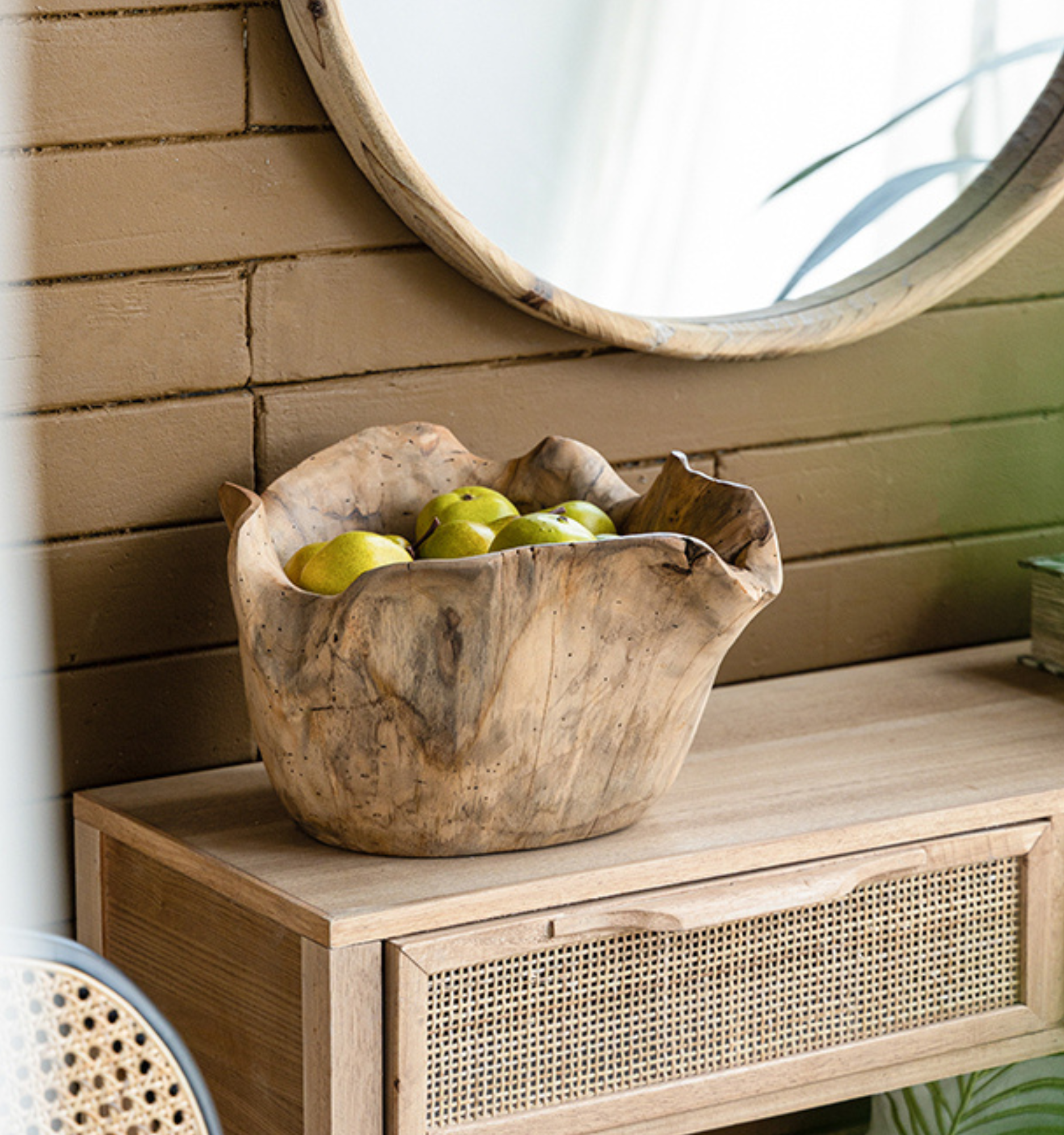 Organic Teak Decorative Bowl