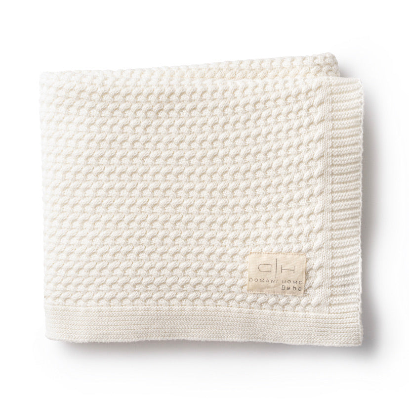 DH Herringbone Cream Baby Blanket